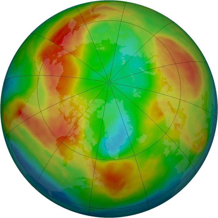 Arctic ozone map for 18 February 2011